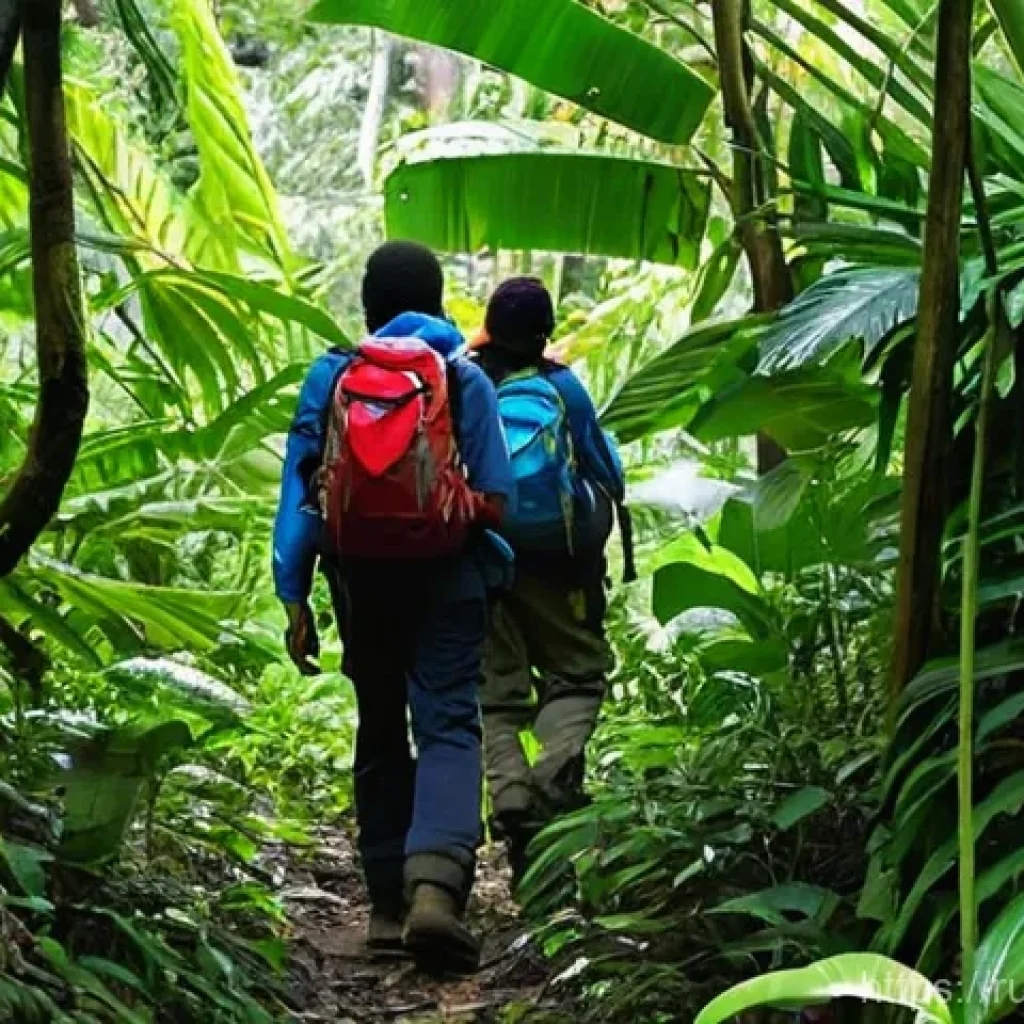 수리남에서 현지 투어 가이드 고용하기 - **Suriname Jungle Expedition with Local Guide**: A small group of intrepid travelers, including a fe...